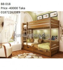 2 Storey Wooden Bunk Bed Without Mattress BB018
