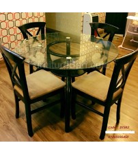Round Dining Table DT502 (4 Chairs + 1 Table)