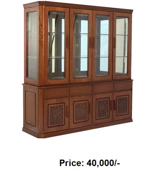 Wooden Modern Showcase S268 (4 Door)