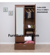 Wooden Mirror Almirah 2 Door A338