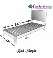 Wooden Bedroom set P306 (Bed, Side Table, Dressing Table)