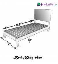 Wooden Bedroom set P320 (Bed, Side Table, Dressing Table, Almira)