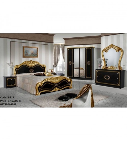 Wooden Bedroom set P313 (Bed, Side Table, Dressing Table, Almira) Wooden Bedroom set P313 (Bed, Side Table, Dressing Table, Almira)
