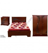Wooden Bedroom set  B305 (Bed, Side Table, Almira)