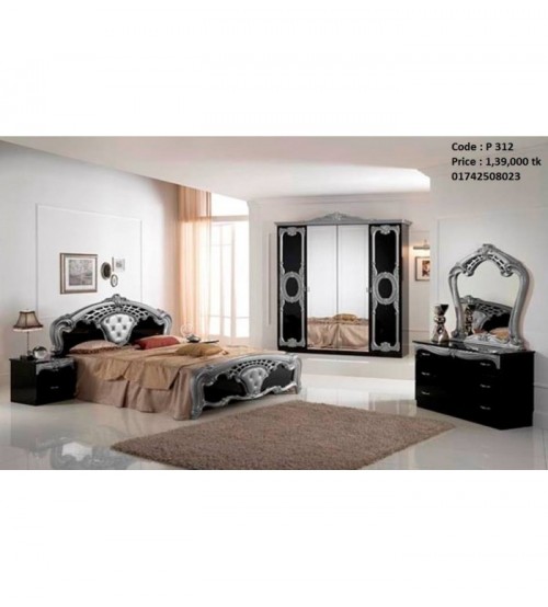 Wooden Bedroom set P312 (Bed, Side Table, Dressing Table, Almira) Wooden Bedroom set P312 (Bed, Side Table, Dressing Table, Almira)
