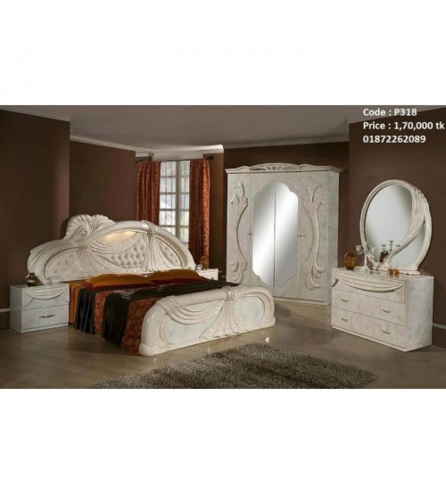 Wooden Bedroom set P318 (Bed, Side Table, Dressing Table, Almira) Wooden Bedroom set P318 (Bed, Side Table, Dressing Table, Almira)