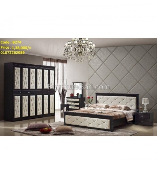 Wooden Bedroom set B274 (Bed, Side Table, Dressing Table, Almira) Wooden Bedroom set B274 (Bed, Side Table, Dressing Table, Almira)