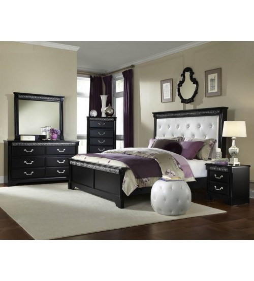 Wooden Bedroom set P317 (Bed, Side Table, Waredrobe, Dressing Table)