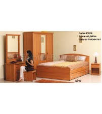 Wooden Bedroom set P329 (Bed, Side Table, Dressing Table, Almira)