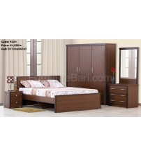 Wooden Bedroom Set P331 (Bed, Side Table, Dressing Table, Almira)