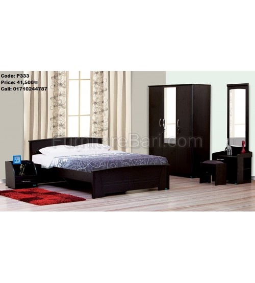 Wooden Bedroom Set P333 (Bed, Side Table, Dressing Table, Almira) Wooden Bedroom Set P333 (Bed, Side Table, Dressing Table, Almira)