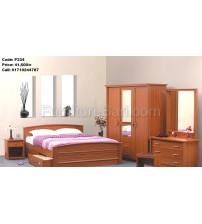 Wooden Bedroom Set P334 (Bed, Side Table, Dressing Table, Almira)