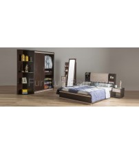 Wooden Bedroom set P402 (Bed, Side Table, Dressing Table, Almira)