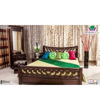 Wooden Bedroom set P104 (Bed, Side Table, Dressing Table)