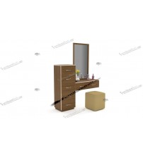 Wooden Bedroom set PS591 (Bed, Side Table, Chest Of Drawer, Dressing Table)