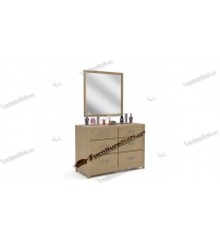 Wooden Bedroom Set PS596 (Bed, Chest Of Drawer, Dressing Table)