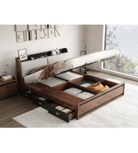 Storage Adjustable Lift Wooden Bed B945