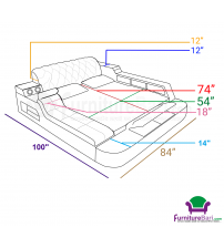 Smart Chair Design Bed with Mattress B647