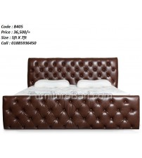 Leather Queen Sized Bed B405 (Without Mattress)