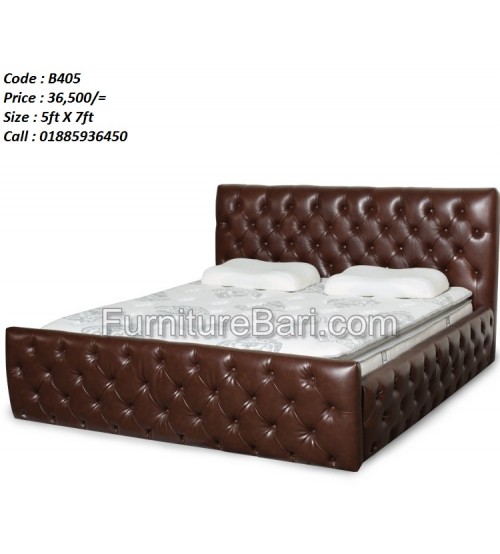 SilkoRest Foam Leather Foam  Bed B405 (Without Mattress)