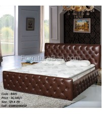 Leather Queen Sized Bed B405 (Without Mattress)