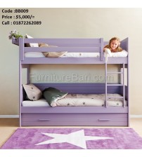 Floral Wooden Bunk Bed Without Mattress BB009