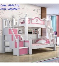 Creamy Bunk Bed Without Mattress, Lower BB017