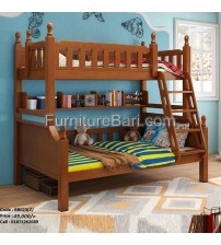 Wooden Bunk Bed Without Cabinet - Drawer - Mattress BB023