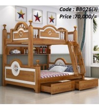 Wooden Bunk Bed Without Slipper - Mattress BB026