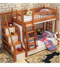 Carrot Wooden Bunk Bed Without Mattress BB054