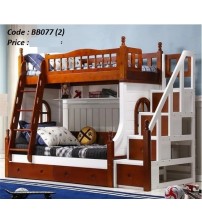 Wooden Bunk Bed Without Mattress - Cabinet BB077