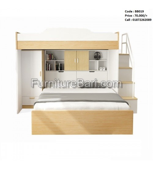 Multi Functional Wooden Bunk Bed Without Mattress BB019 Multi Functional Wooden Bunk Bed Without Mattress BB019