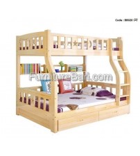 Imported Wooden Bunk Bed Without Cabinet - Slipper - Mattress BB020