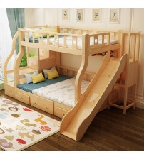 Imported Wooden Bunk Bed Without Cabinet - Slipper - Mattress BB020