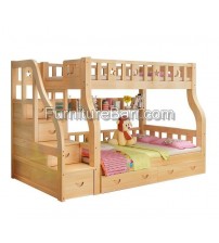 Imported Wooden Bunk Bed Without Cabinet - Slipper - Mattress BB020