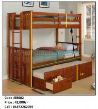 Wooden Bunk Bed Without Mattress BB002