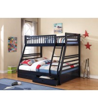MS Black Bunk Bed Without Mattress BBS001