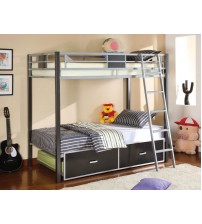 MS Black Bunk Bed Without Mattress BBS0023