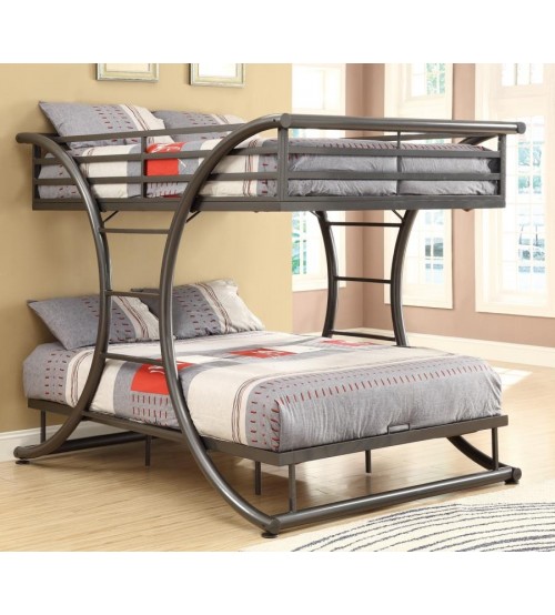 MS Black Bunk Bed Without Mattress BBS0075