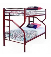 MS Red Bunk Bed Without Mattress BBS0011