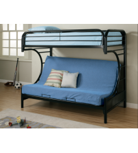 MS Black Bunk Bed Without Mattress BBS0040
