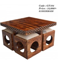 4 Seater Wooden Coffee Table GT104