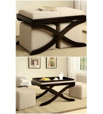 2 Seater Meheguni Wooden Fabric Coffee Table GT111