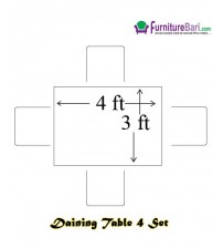 Dining Table DT379 (4 Chairs + 1 Table + 1 Tool)