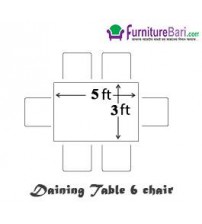 Dining Table D477 (6 Chairs + 1 Table)