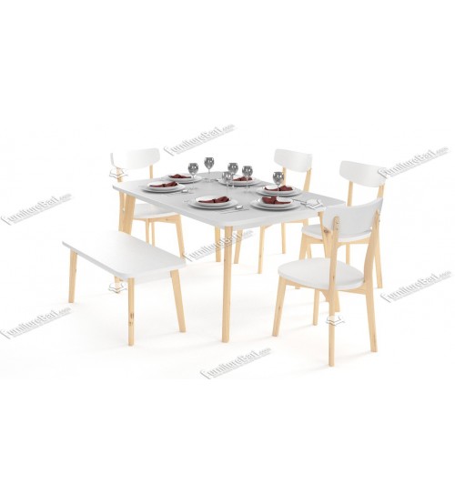 Bhindeshi Modern Dining Table DT685 (4 Chairs + 1 Table)