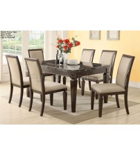 Marble Dining Table DT350 (6 Chairs + 1 Table)
