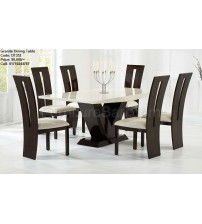 Marble Dining Table DT352 (6 Chairs + 1 Table)