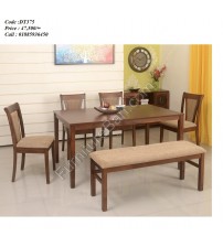 Dining Table DT375 (4 Chairs + 1 Table + 1 Tool)