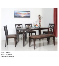 Dining Table DT384 (4 Chairs + 1 Table + 1 Tool)